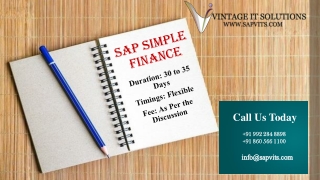 SAP Simple Finance Training in Bangalore| SAP Finance Module Pdf | SAP Simple Finance pdf