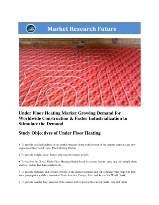Under Floor Heating Market Research Report- Forecast To 2027
