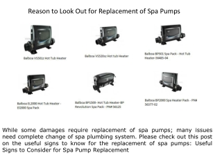 Spa Pumps