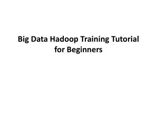 Big Data Hadoop Training Tutorial for Beginners