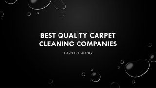 Quality Carpet Cleaning Companies Mission Viejo CA