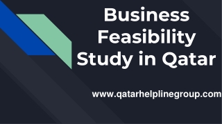 Business Feasibility study in Qatar