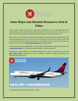 Some Major and Absolute Reasons to Visit in Tokyo
