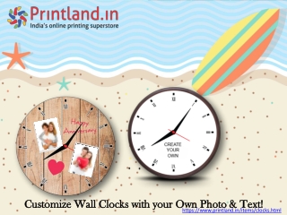 Customize Wall Clocks with your Own Photo & Text | Personalized Wall Clocks