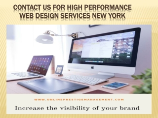 Contact Us For High Performance Web Design Services New York