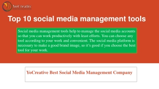 Top 10 social media management tools
