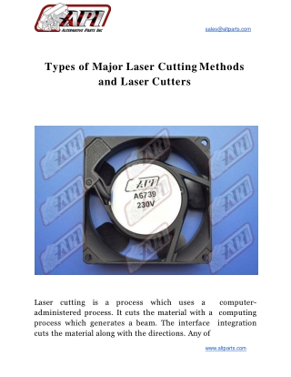 Types of Major Laser Cutting Methods and Laser Cutters