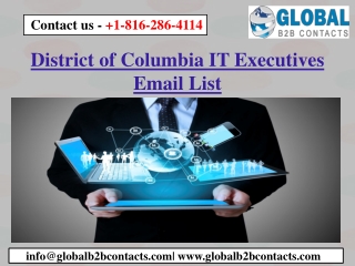 District of Columbia IT Executives Email List