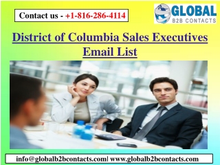 District of Columbia Sales Executives Email List