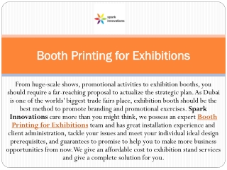 Booth Printing for Exhibitions