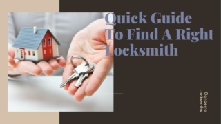 Quick Guide To Find A Right Locksmith