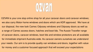 Best Caravan Parts & Accessories Store -ozvan.com.au