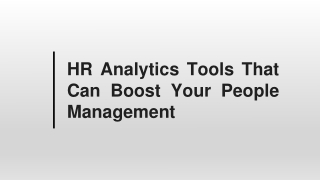 Best 2019 HR Analytics Software