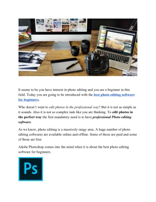 Which photo editing software is best for beginners
