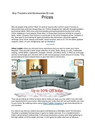 Buy Trousers and Accessories At Low Prices
