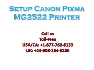 Setup Canon Pixma MG2522 Printer