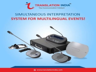 Simultaneous Interpretation Equipment in Bangalore
