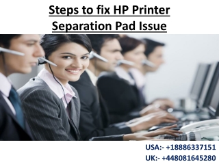 Steps to fix HP Printer Separation Pad Issue