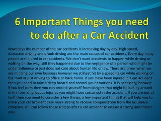 6 important things you need to do after a car accident