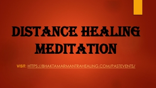 Distance healing meditation