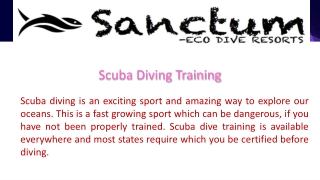 Scuba Diving Training