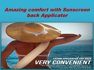 Sunscreen back Applicator
