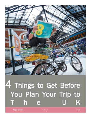 4 Things to Get Before You Plan Your Trip to The UK