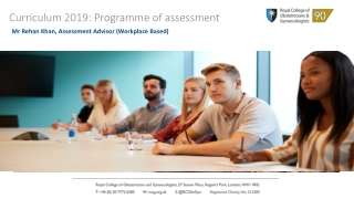 Curriculum 2019: Programme of assessment