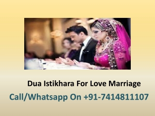 Dua Istikhara For Love Marriage