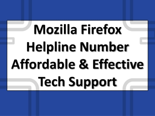 Mozilla Firefox Helpline Number