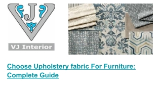 Choose Upholstery Fabric For Furniture