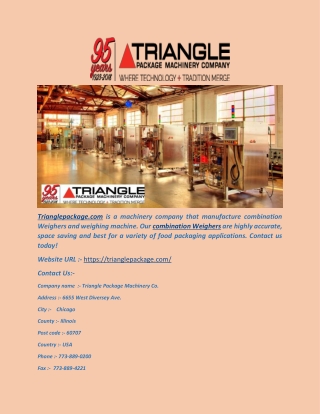 trianglepackage.com - Triangle Combination Weighers and Weighing Manufacturers