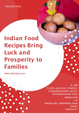 Indian Food Recipes Bring Luck and Prosperity to Families