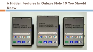 6 Hidden Features In Galaxy Note 10 You Should Know