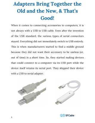 Adapters Bring Together the Old and the New, & That’s Good!