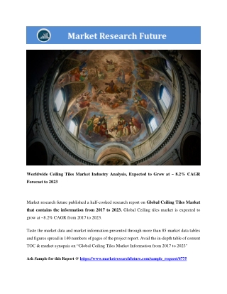 Ceiling Tiles Market Research Report- Global Forecast 2023