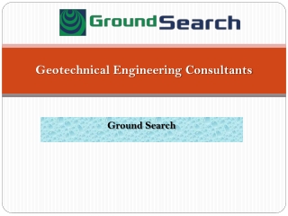 Geotechnical Engineering Consultants