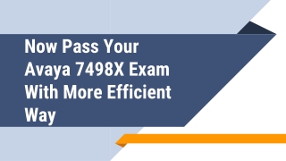 7498X Exam Dumps