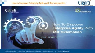 How to Empower Enterprise Agility with Test Automation