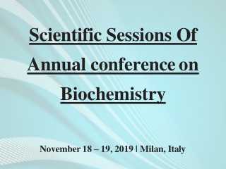 Biochemistry Conference | Biosimilar Meetings