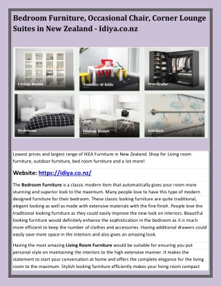 Bedroom Furniture, Occasional Chair, Corner Lounge Suites in New Zealand