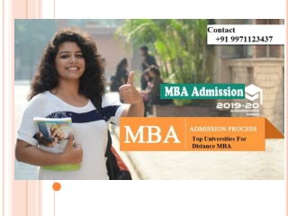 Distance MBA Admission 2019 | Correspondence MBA Admission Program