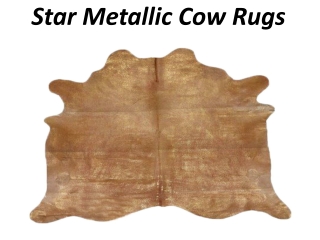 Metallic cow rug