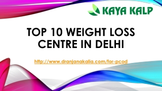 Top 10 Weight Loss Centre in Delhi-Dr Anjana Kalia