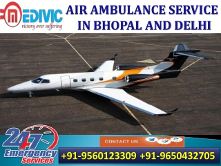 Select Absolute Medical Support Air Ambulance Service in Bhopal by Medivic