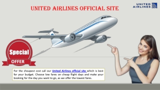 United Airlines Official Site