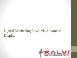 Digital Marketing Adwords Advanced Display