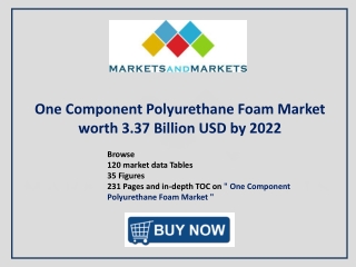 One Component Polyurethane Foam Market - Global Forecast to 2022