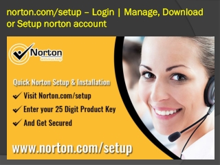 norton.com/setup – Login | Manage, Download or Setup norton account