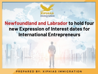 Newfoundland and Labrador to hold four new Expression of Interest dates for International Entrepreneurs